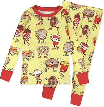 Organic Cotton 2-Piece Pajama Set for Toddlers with All-Over Print