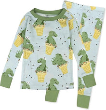 2-Piece Toddler Pajama Set with Long Sleeve Top and Pajama Pants