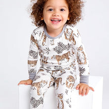 2-Piece Cotton Toddler Pajama Set with Tiger Print Sleepwear for Boys & Girls