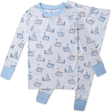 Toddler 2-Piece Pajama Set with Colorful Boat Print