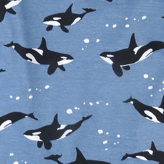 Cotton 2-Piece Toddler Pajama Set with Fish Themed Print