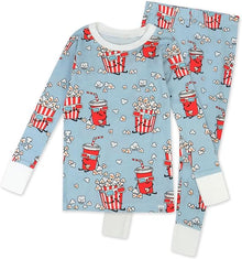 2-Piece Organic Cotton Toddler Pajama Set with Colorful Print