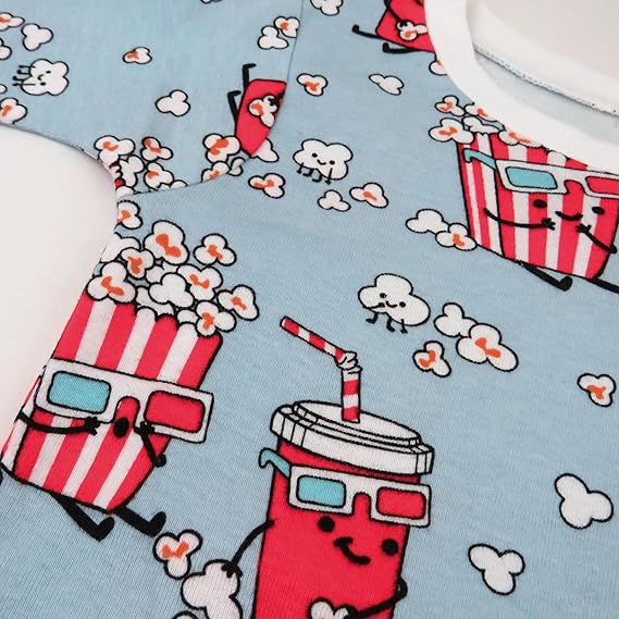2-Piece Organic Cotton Toddler Pajama Set with Colorful Print